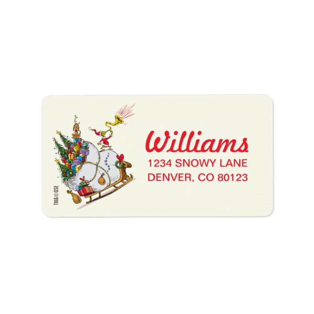 Étiquette Grinch classique | Joyeux Grinchmas ! (Devant)