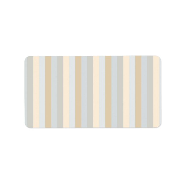 Étiquette Gris doux Motif de bandes verticales (Devant)