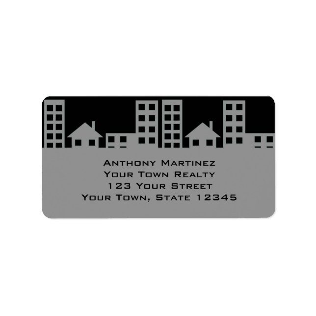 Étiquette Gris et noir Sklyline (Devant)