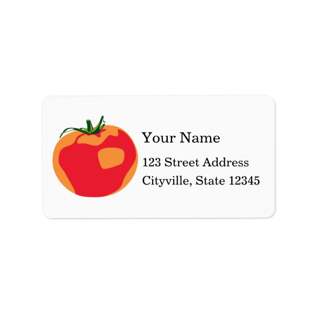 Étiquette Grosse tomate rouge (Devant)