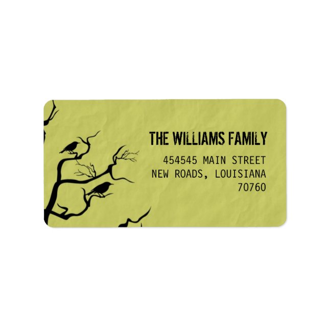 Étiquette Halloween | Corneilles (Devant)