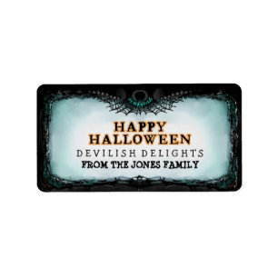 Étiquette Halloween heureux - étiquette de