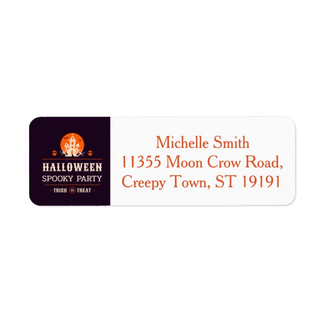 Étiquette Halloween personnalisé personnalisé (Devant)