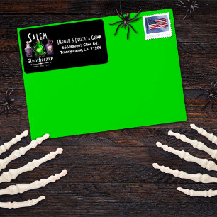 Étiquette Halloween Salem Potions appothécaires Toniques Eli