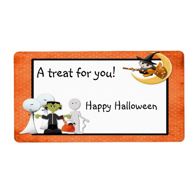 Étiquette Halloween Spooks (Devant)