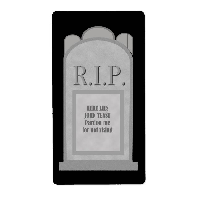 Étiquette Halloween Tombstone (Devant)