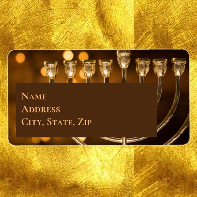 Étiquette Hanoukka Menorah (Créateur téléchargé)