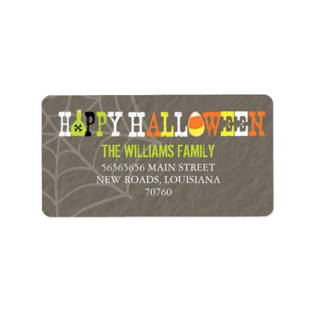 Étiquette Happy Halloween (Prix du meilleur aujourd'hui) (Devant)