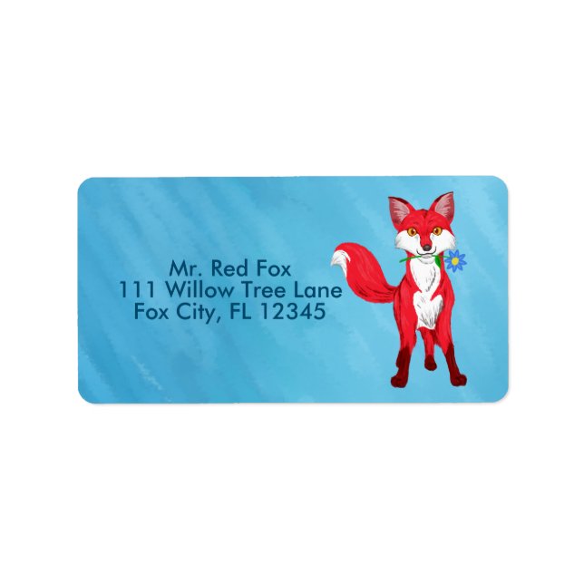 Étiquette Heureux Fox (Devant)