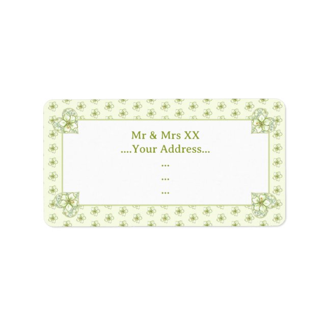 Étiquette Hibiscus & dentelle BLANC (Devant)