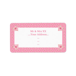 Étiquette Hibiscus & dentelle PINK