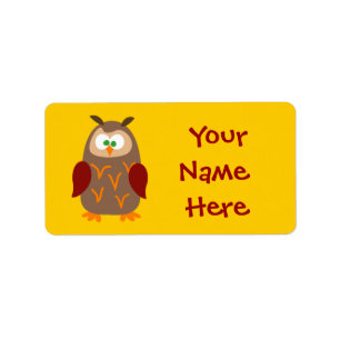 Étiquette Hibou de camp d'enfants