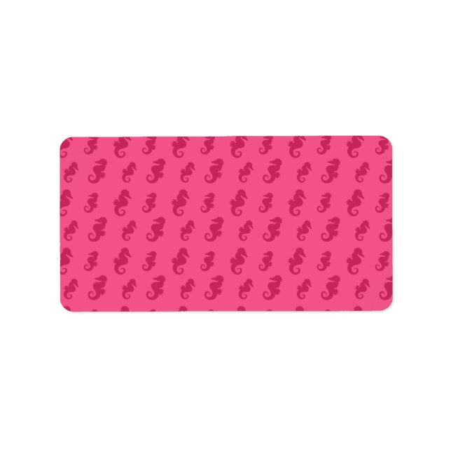 Étiquette Hippocampe rose (Devant)