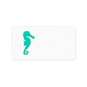 Étiquette Hippocampe turquoise