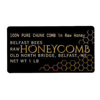 Étiquette Honeypeb taille d'adresse noire
