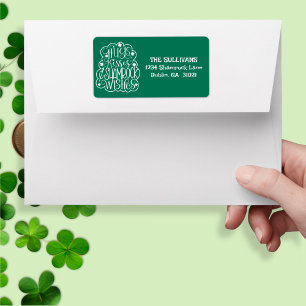 Étiquette Hugs, baisers et souhaits des Shamrocks Saint-Patr