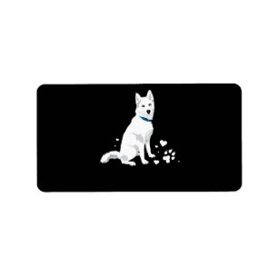 Étiquette Husky Sibérie Husky Sweet White Snow Dog