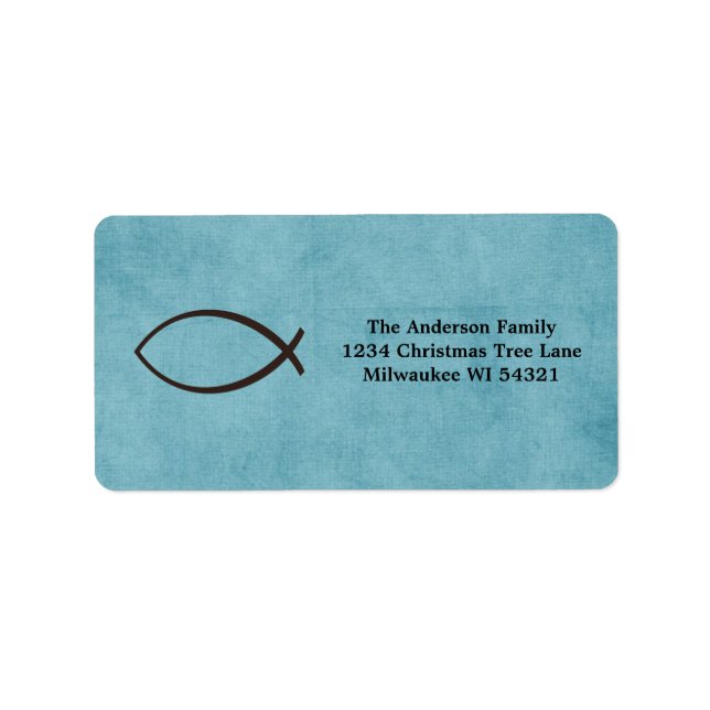 Étiquette Ichthys Jésus Poisson Symbole chrétien Personnalis (Devant)
