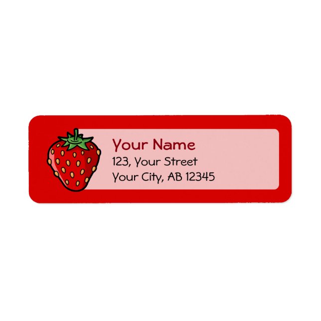 Étiquette Icône fraise (Devant)