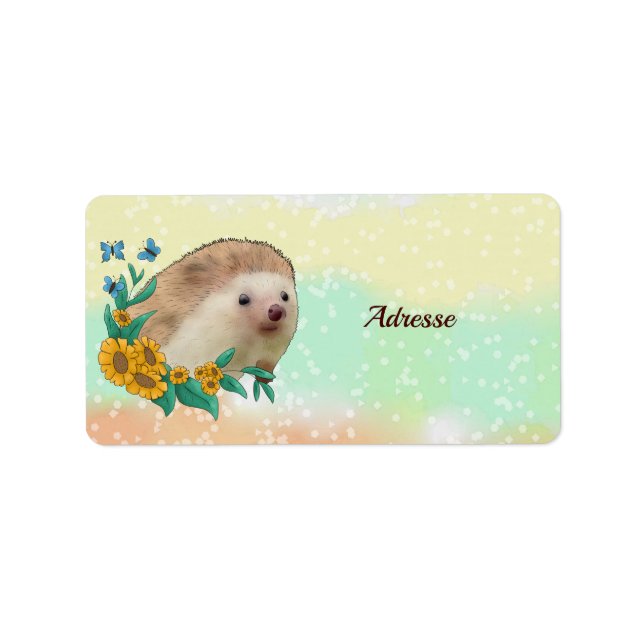 Étiquette Igel dans la fleur (Devant)