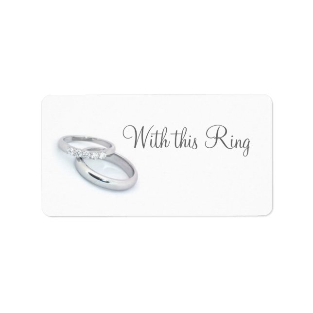 Étiquette Il met une bague sur elle/enregistrer la date (Devant)