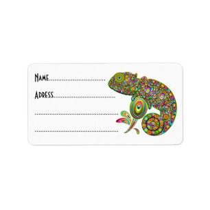 Étiquette Imaginaire psychédélique de Chameleon