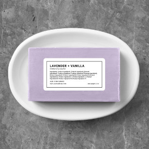 Étiquette Ingrédients minimalistes minimalistes légers à bor