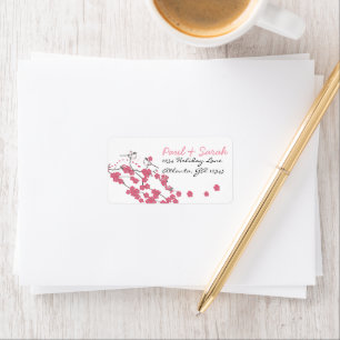Étiquette Inséparable victorien Cherry Blossoms Mariage RSVP