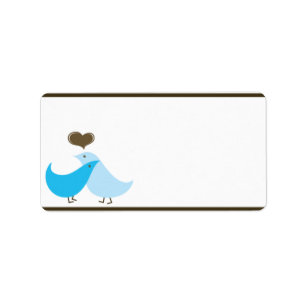 Étiquette inséparables d'adresse postale 1,25 po x 2,75 po