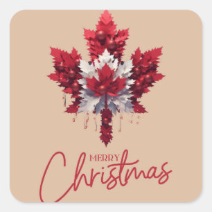 ÉTIQUETTE INSPIRÉE DU DRAPEAU CANADIEN