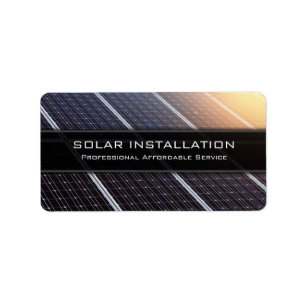 Étiquette Installation de panneaux solaires - Autocollant Pr