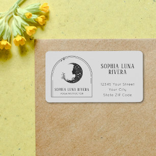 Étiquette Instructeur de Yoga Boho Arch Crescent Céleste Lun