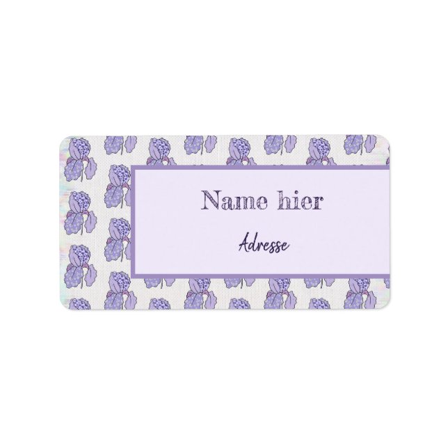 Étiquette Iris (Devant)