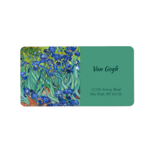 Étiquette Irises par Van Gogh