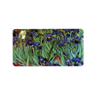 Étiquette Irises par Vincent van Gogh