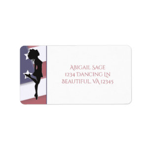 Étiquette Irish Dancer American Flag Hard Shoe Dance Adresse