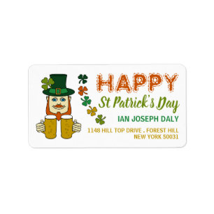 Étiquette Irish Leprechaun, Saint Patrick's Day