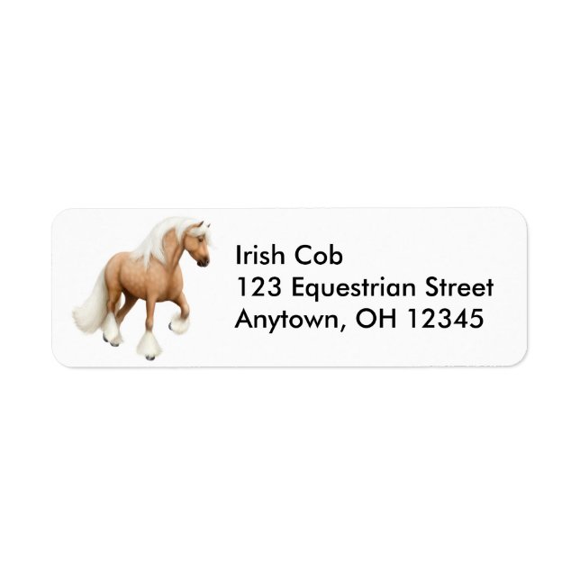 Étiquette irlandais de cheval d'épi (Devant)