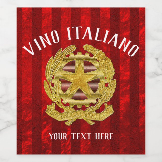 Étiquette italien (Étiquettes simples)