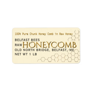 Étiquette Ivory Address Honeycomb Label