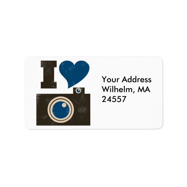 Étiquette J'aime la caméra (Devant)