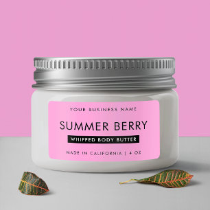 Étiquette Jar cosmétique moderne Fille Noir & Rose