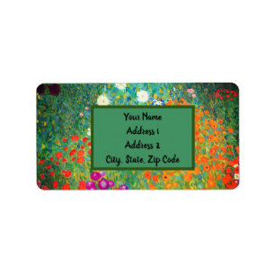 Étiquette Jardin aux fleurs Gustav Klimt