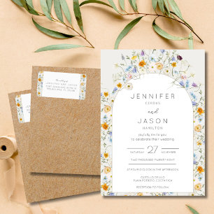 Étiquette Jardin Wildflower Printemps Mariage d'été