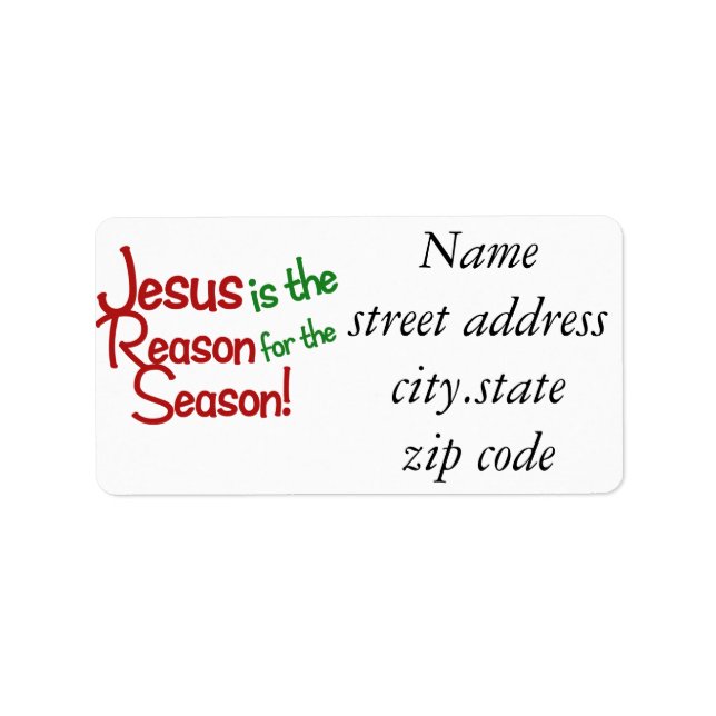 Étiquette Jésus est la raison de la saison (Devant)