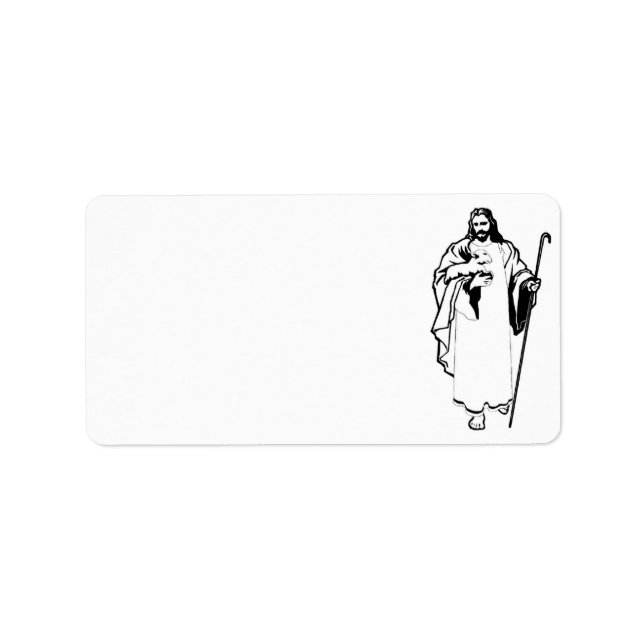 Étiquette Jésus et l'agneau (Devant)