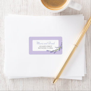 Étiquette Joli en violet Adresse RSVP