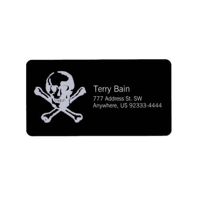 Étiquette Jolly roger Style Letterpress (Devant)
