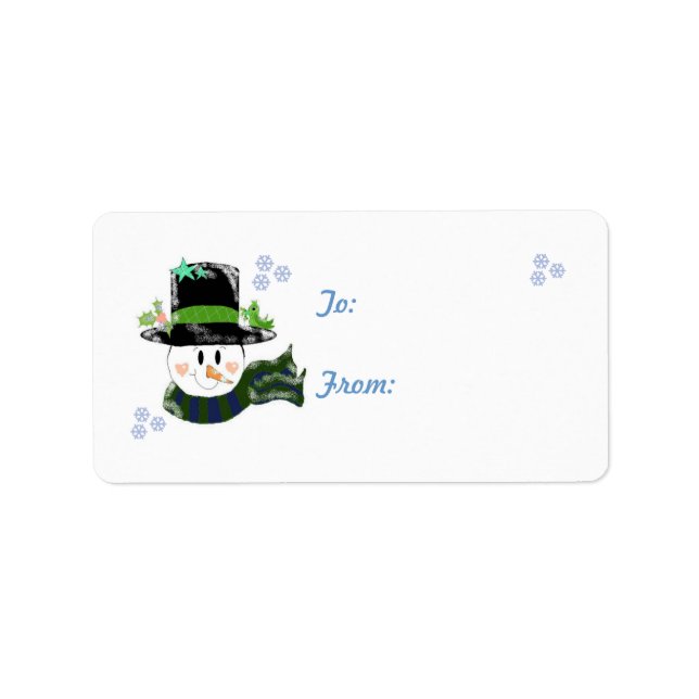Étiquette Jolly Snowman (Devant)