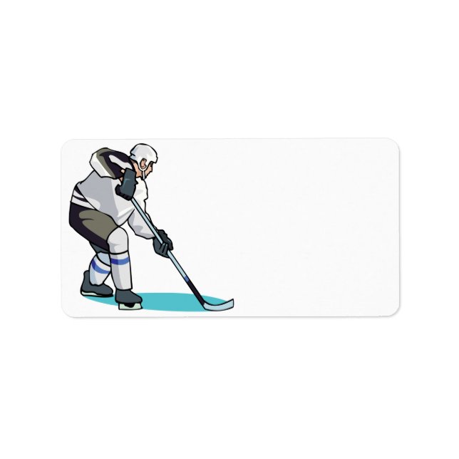 Étiquette Joueur de hockey (Devant)